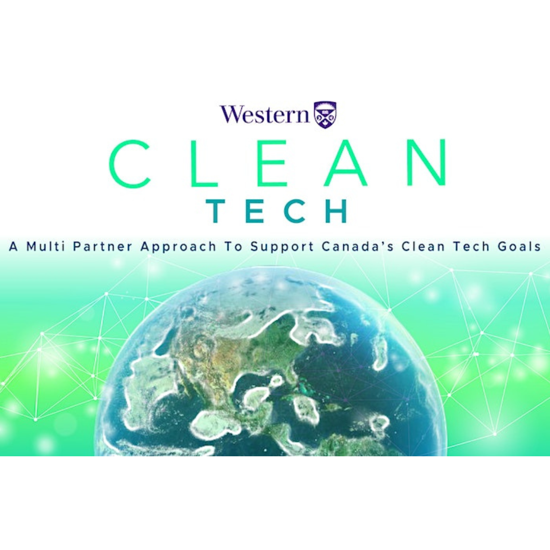 A poster with the words clean tech on it.