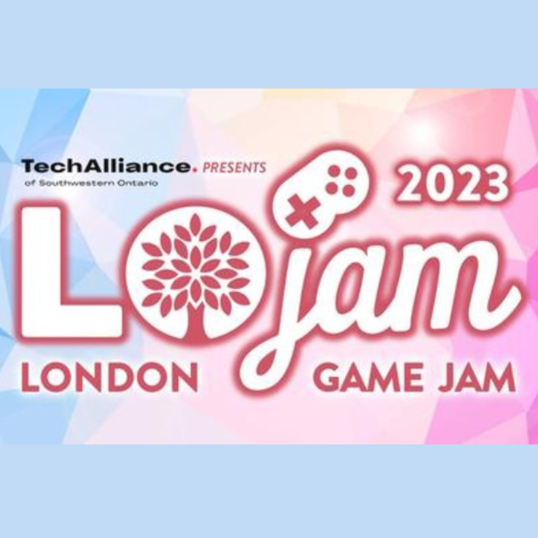 The logo for lojam london game jam.